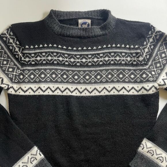 Artesania Alpaca Blend Fair Isle Sweater Handmade In Peru Nordic Pattern - Picture 3 of 7